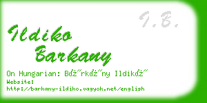 ildiko barkany business card